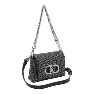 Liu •jo Small Logo Bag With Removable Chain Strap In Black
