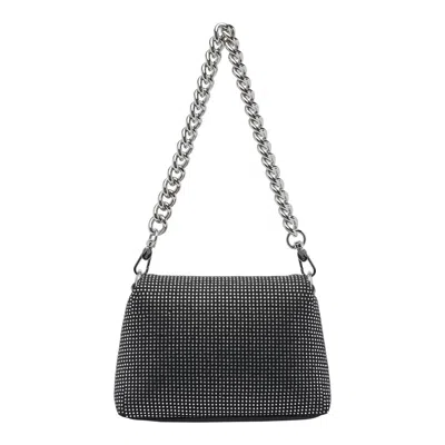 Liu •jo Small Logo Bag With Removable Chain Strap In Black