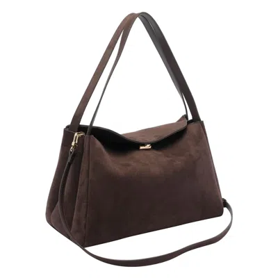 Themoirè Suede Shoulder Bag Gold-tone Hardware In Multi