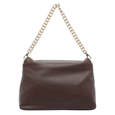 Liu •jo Liu Jo Textured Dark Brown Shoulder Bag In Brown