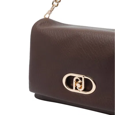 Liu •jo Liu Jo Textured Dark Brown Shoulder Bag In Brown