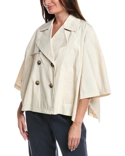 Peserico Double-breasted Jacket In Neutral