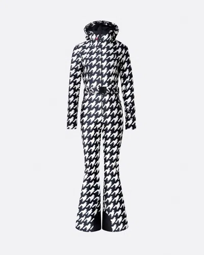 Perfect Moment Houndstooth Hooded Ski Suit
