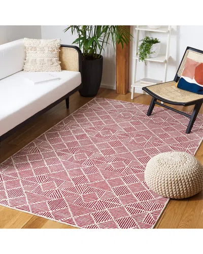 Safavieh Abstract Cardinal Grove Hand-tufted Wool-blend Rug In Pink