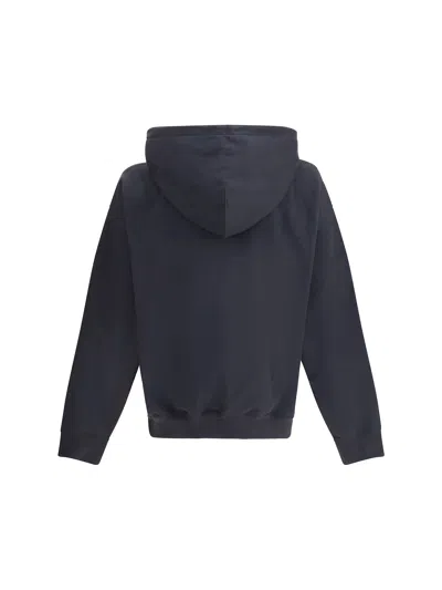 Y-3 Relaxed-fit Black Hoodie With Subtle Front Logo And Side Pockets In Black