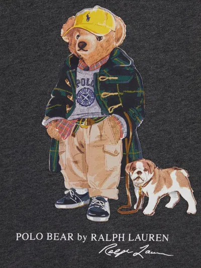 Polo Ralph Lauren Kids Polo Bear Crewneck Sweatshirt In Black