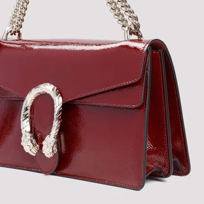 Gucci Structured Flap Shoulder Bag Chain In Red