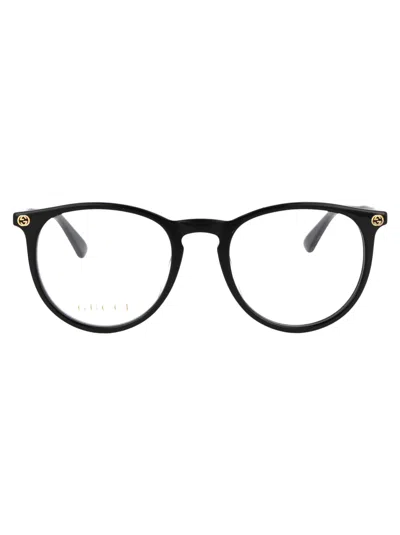 Gucci Black Acetate Optical Glasses In Black