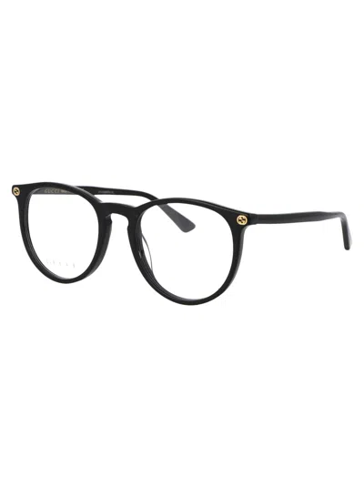 Gucci Black Acetate Optical Glasses In Black