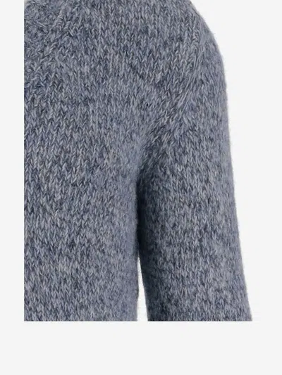 Woolrich Men Navy Blue V-neck Pullover, Xl Luxury Sweaters & Knitwear For Men Darveys In Gray