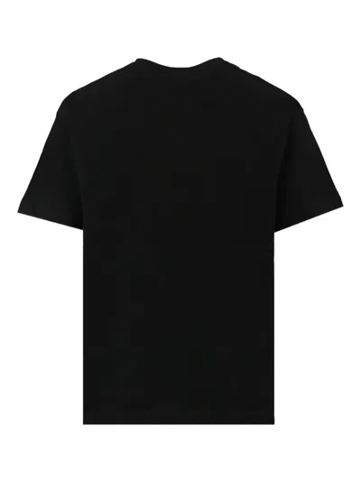 Msgm Black T-shirt For Girl With Logo In Black