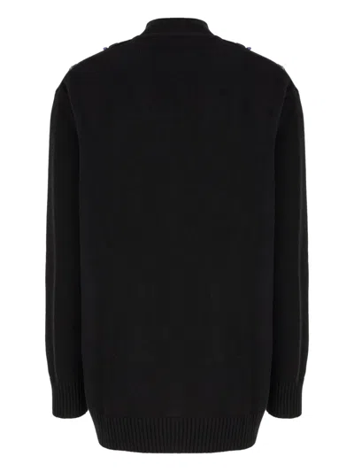 Alberta Ferretti Alberta Ferreti Black Wool Blend Cardigan In Black