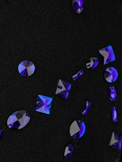 Alberta Ferretti Alberta Ferreti Black Wool Blend Cardigan In Black