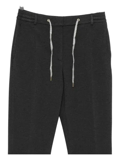 抽绳腰边运动裤