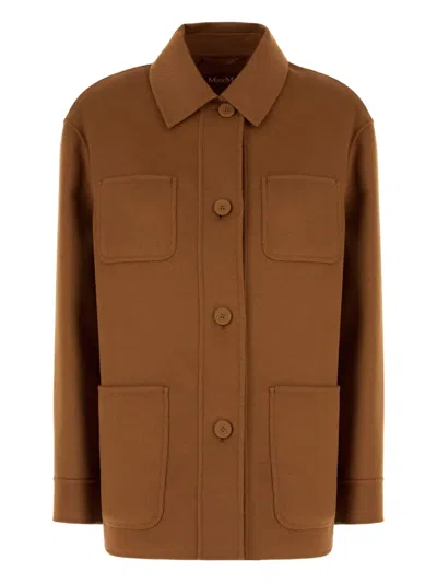 Max Mara Button-fastening Patch-pocket Jacket In Multi