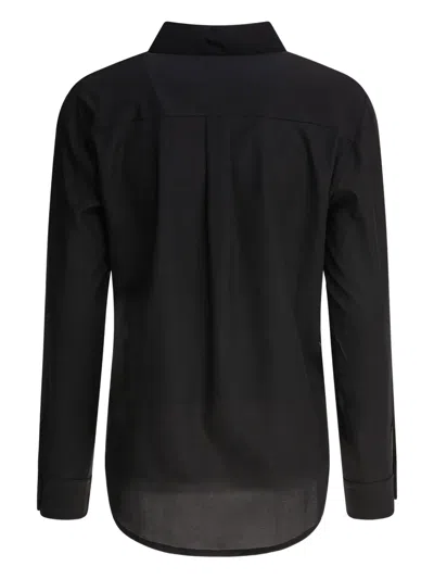 Sleep No More Silk-elastane Blend Long-sleeved Shirt In Black