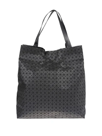 Bao Bao Issey Miyake Spacious Leather Tote With Geometric Triangular Design In Black