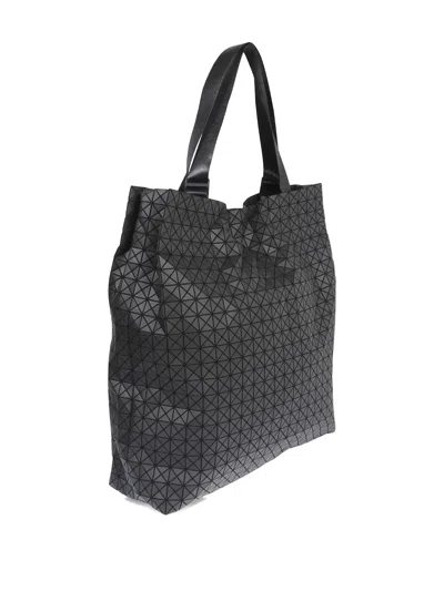 Bao Bao Issey Miyake Spacious Leather Tote With Geometric Triangular Design In Black