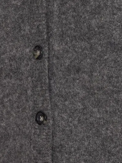 Roberto Collina Button Long-sleeved Sweater In Brown