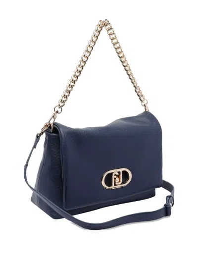 Liu •jo Crossbody Bag With Adjustable Strap And Textured Finish In Blue