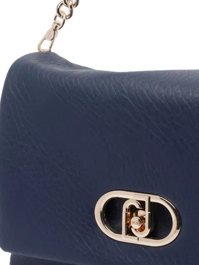 Liu •jo Crossbody Bag With Adjustable Strap And Textured Finish In Blue