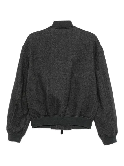 Giorgio Armani Mens Excalibur Herringbone Relaxed-fit Cashmere Jacket In Gray