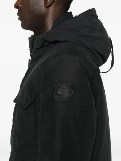 Canada Goose Maitland Padded Cotton-blend Canvas Down Parka In Black