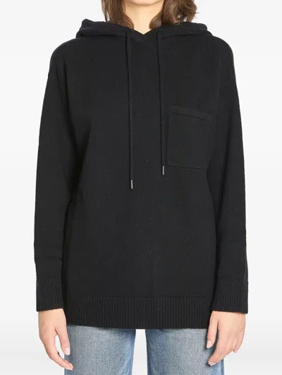 Max Mara Wool And Cashmere Knit Sweatshirt In Black
