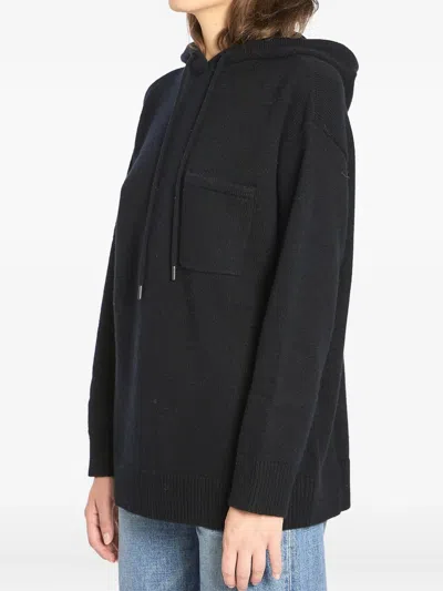 Max Mara Wool And Cashmere Knit Sweatshirt In Black