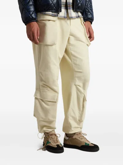 Woolrich Nubuck Low-top Sneaker Contrast Sole In Neutral