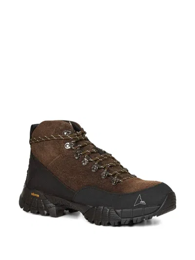 ANDREAS 系带绒面皮混合靴