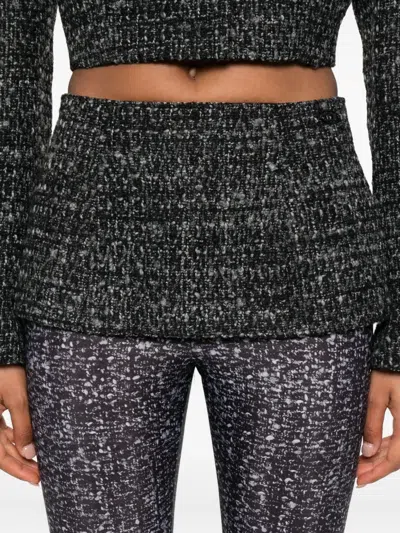 Diesel Ankle Length Straight Leg Trousers With Skirt In Black