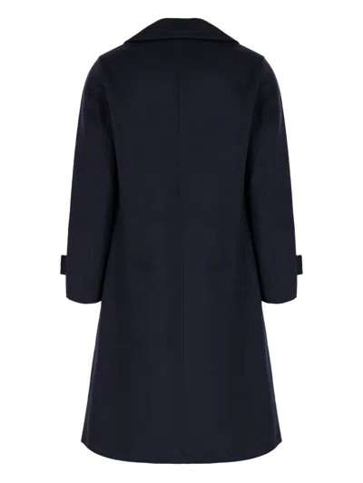 The Dynamis Studio Double-breasted Wool Coat In Blue