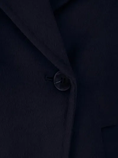 The Dynamis Studio Double-breasted Wool Coat In Blue