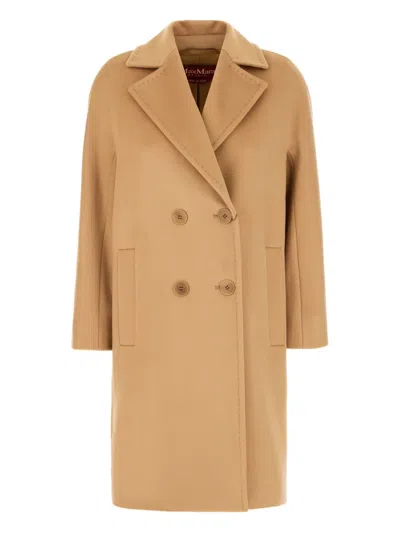 Max Mara Double-breasted Coat In Brown