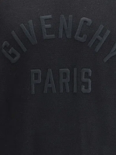 Givenchy Black Crew Neck Sweater With Logo Lettering On The Front In Cotton Man In Gray