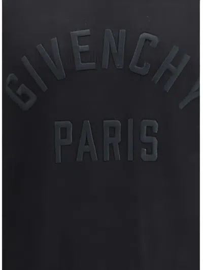 Givenchy Black Crew Neck Sweater With Logo Lettering On The Front In Cotton Man In Gray