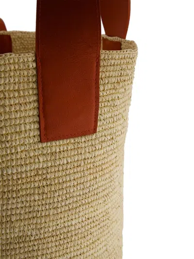 Sensi Studio Double-handle Open-top Bucket Bag In Neutral