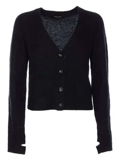 Roberto Collina Knitwear V-neck Cut Out Detail In Blue