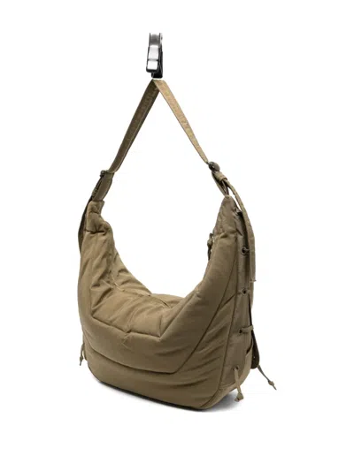 Lemaire Soft Game Small Quilted Recycled Canvas Shoulder Bag In Green