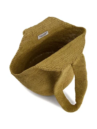 Sensi Studio Straw Pull-through Shoulder Bag In Neutral