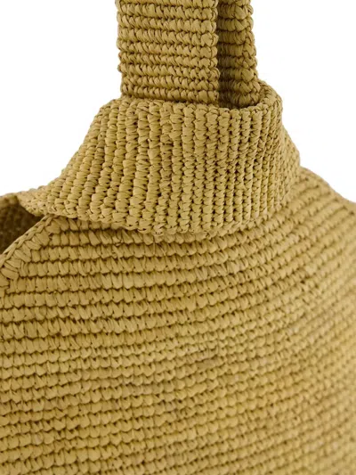 Sensi Studio Straw Pull-through Shoulder Bag In Neutral