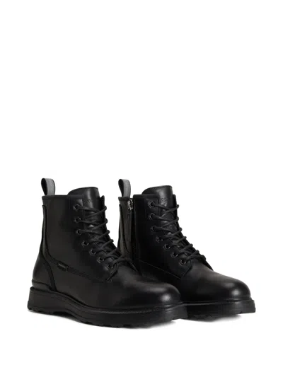 Woolrich Lace-up Zip Boots In Black