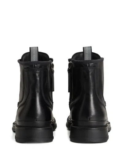 Woolrich Lace-up Zip Boots In Black