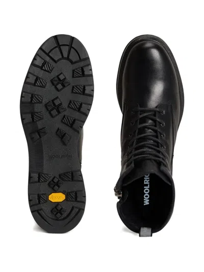 Woolrich Lace-up Zip Boots In Black
