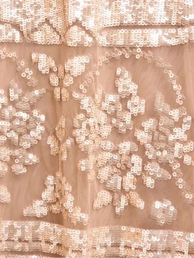 Needle & Thread Aurora Sequin-embellished Tiered Gown In Neutral