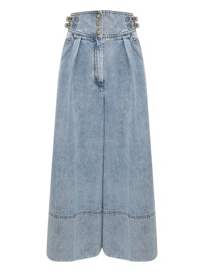 Zimmermann 'denim Culotte' Jeans In Blue