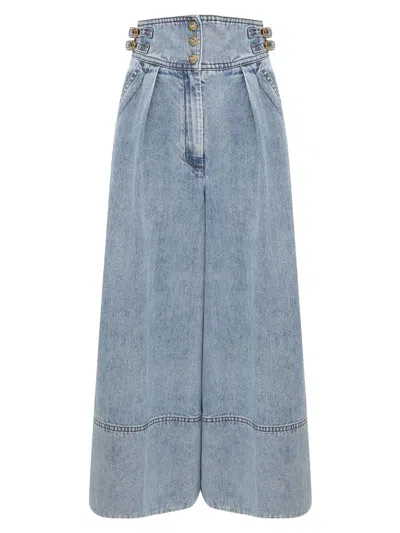 Zimmermann 'denim Culotte' Jeans In Blue