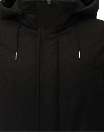 Zegna Jacket With Zip Closure In Black