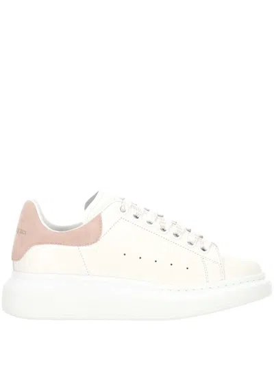 Alexander Mcqueen Alexander Mc Queen Oversize White Pink Calf Leather Sneaker In White